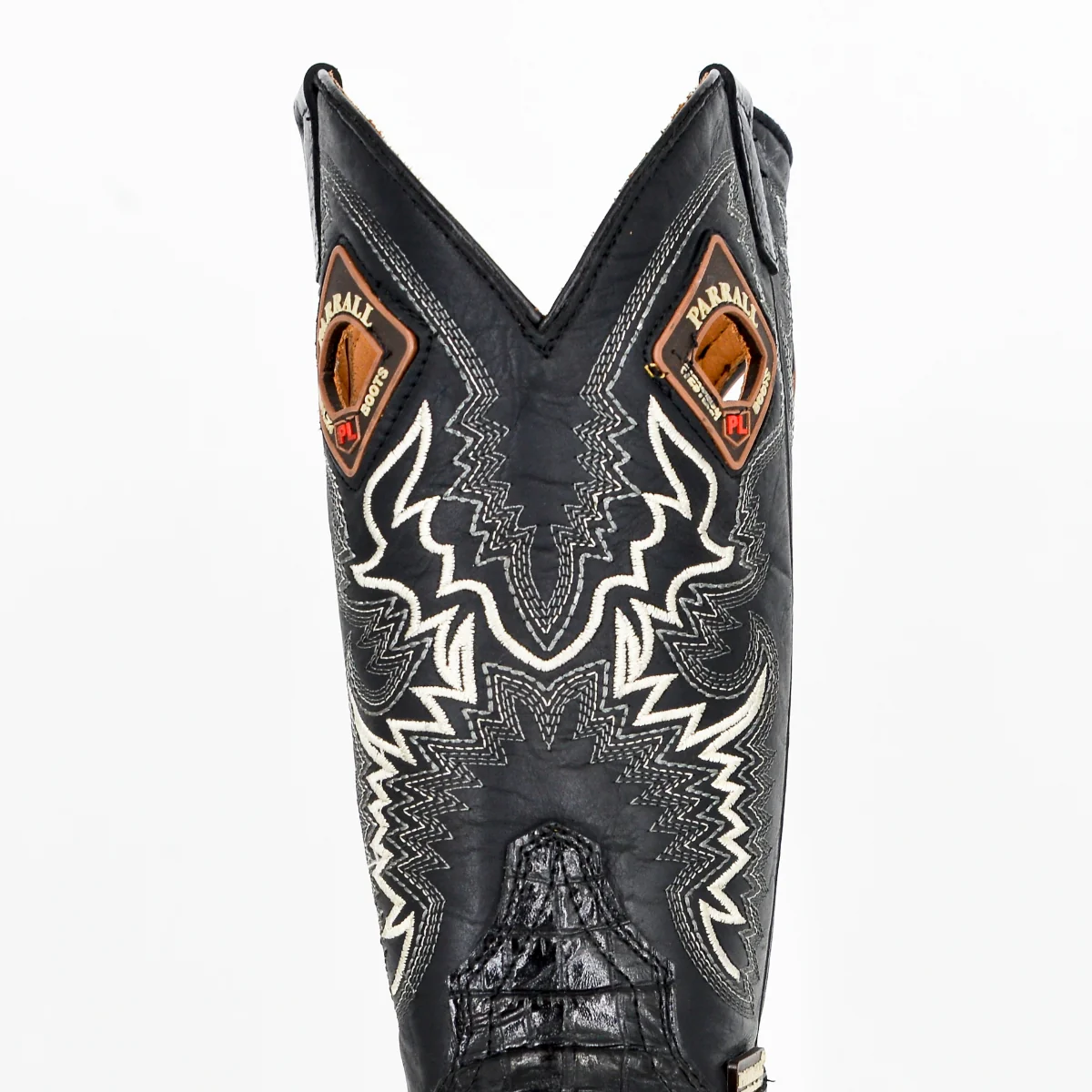 Bota Para Caballero Parral Panza Cocodrilo Negro BCLPR630SC Línea Premium - Imagen 4