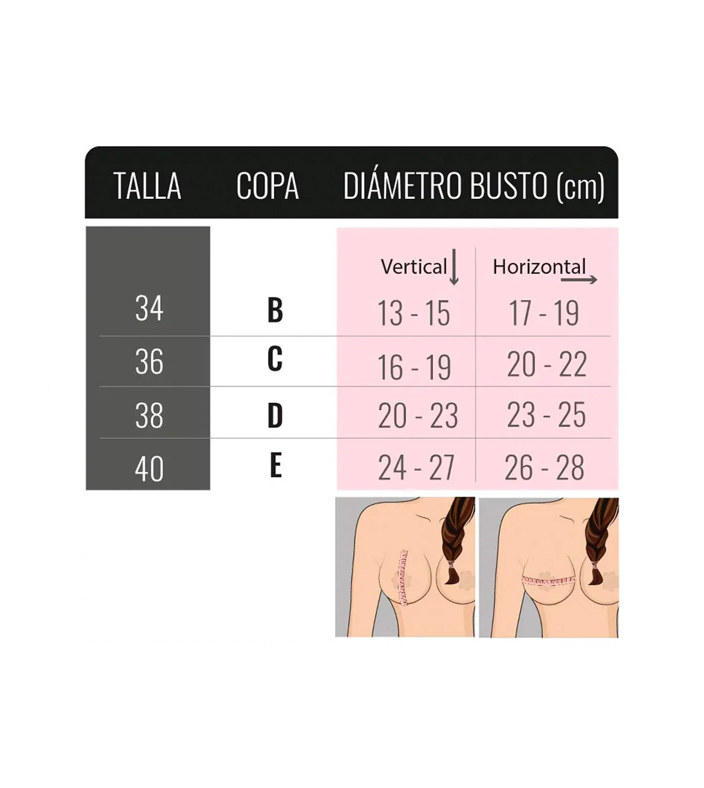 Brasier adhesivo de alto cubrimiento talla 38 - Imagen 3