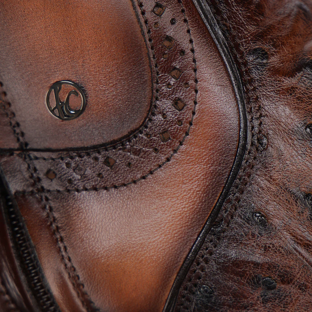 Bota Caballero Franco Cuadra Avestruz Miel G57avt - Imagen 6
