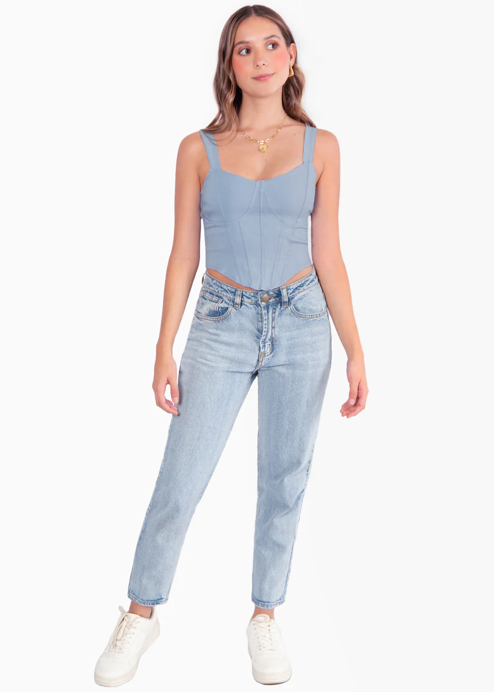 Crop top de tiras tipo corset - RAY - Imagen 3