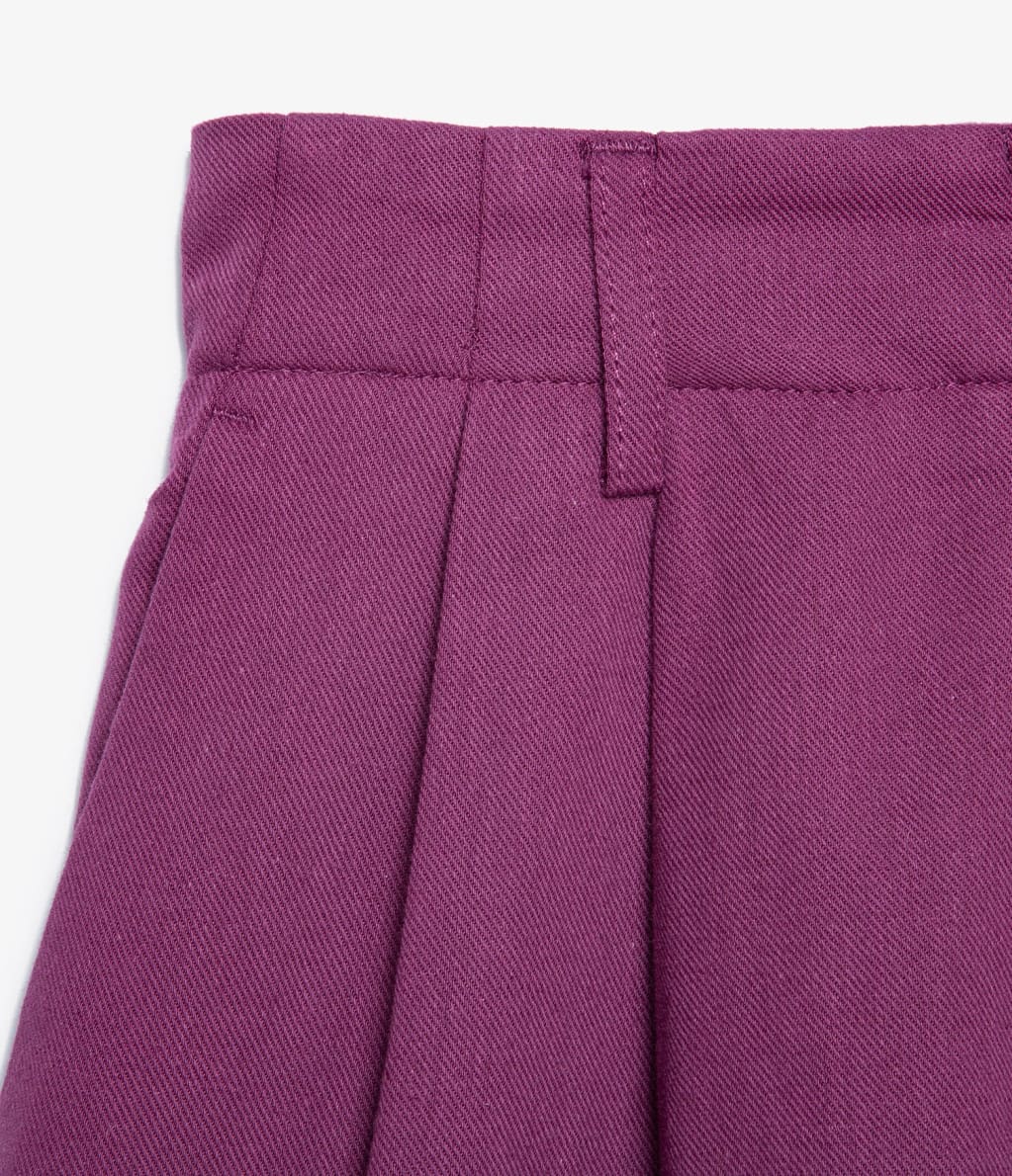 Short Mujer Lino Algodón Dalia Burdeo - Imagen 5